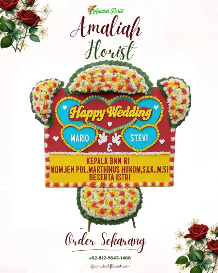 Papan Bunga Pernikahan Pandau Hilir